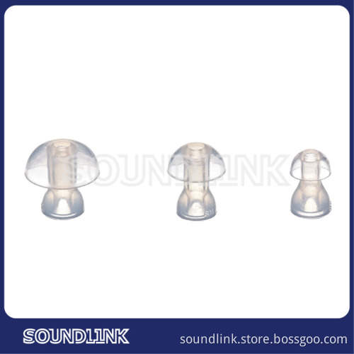 Replacement clear silicone hearing aid ear tips